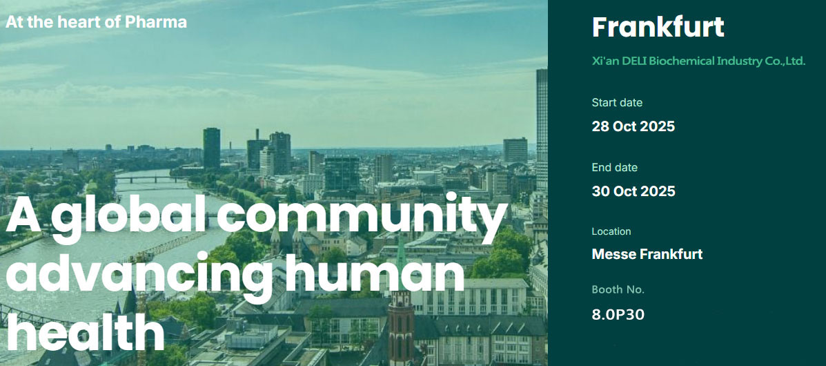 Xi'an Deli Biochemical bude vystaven na CPhI Europe 2025 ve Frankfurtu v Německu