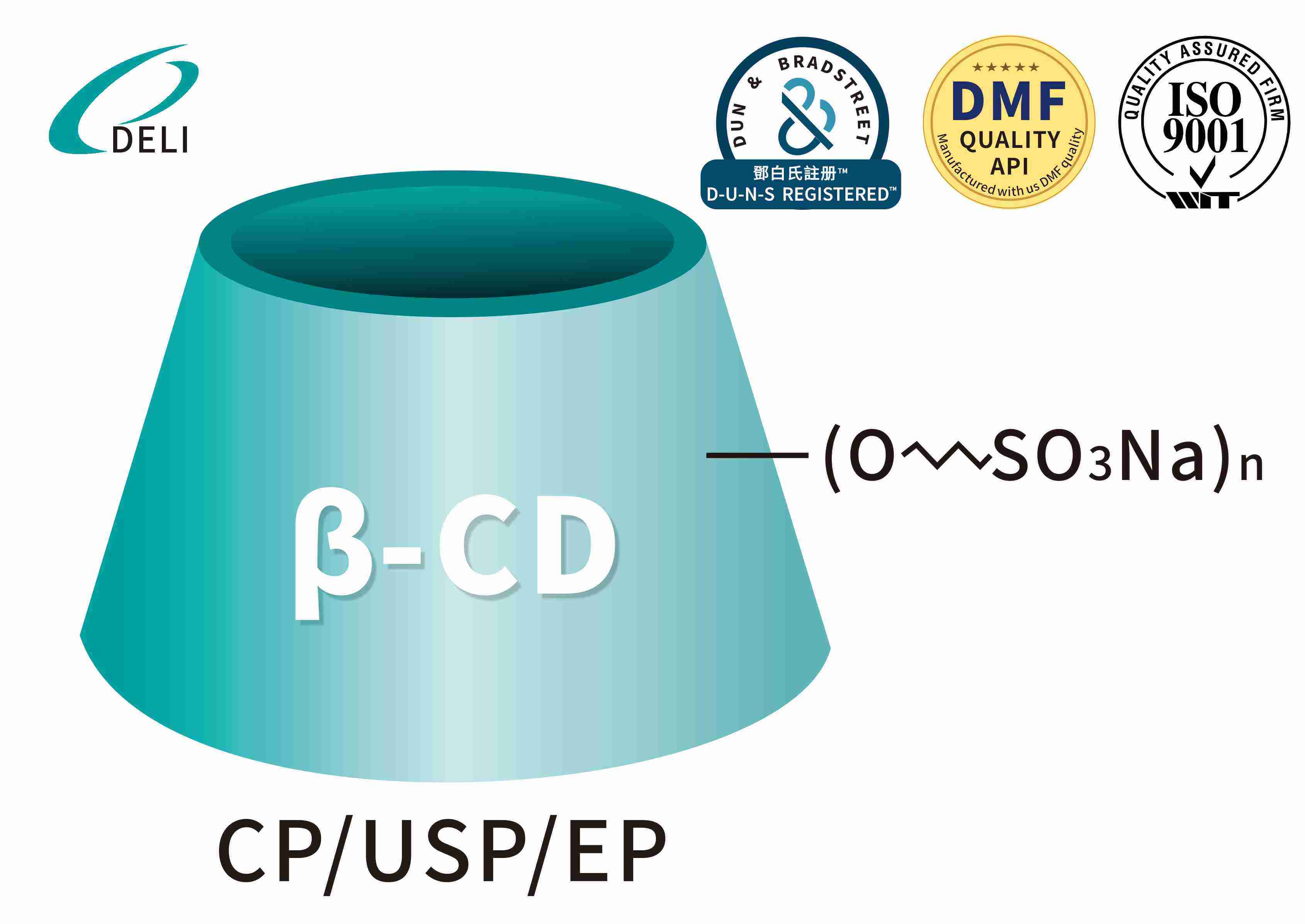 Betadex Sulfobutyl Ether Sodium CAS NO 182410-00-0 Injekční